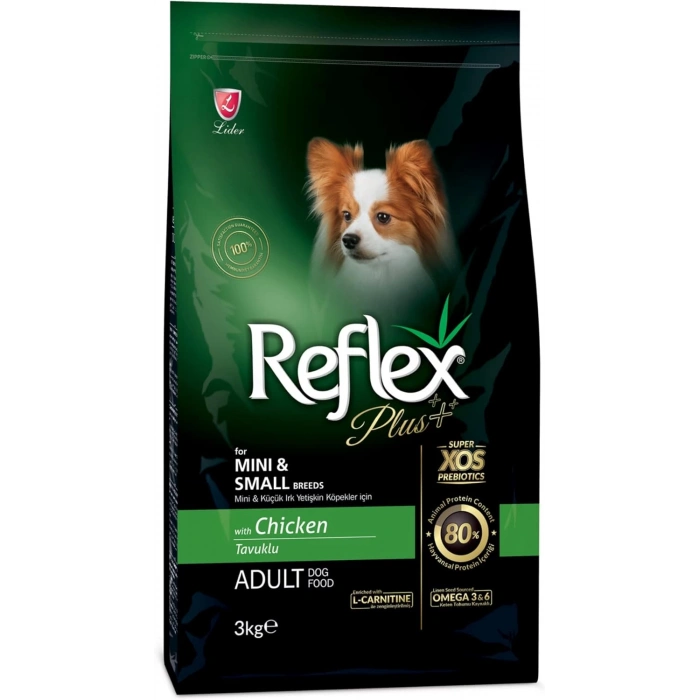 Reflex Plus Mini ve Küçük Irk Tavuklu Yetişkin Köpek Maması 3kg