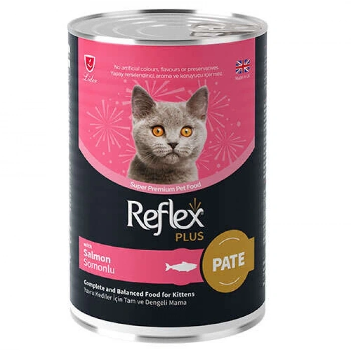 Reflex Plus Parça Etli Somonlu Ezme Yavru Kedi Konservesi 395gr