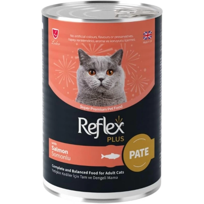 Reflex Plus Parça Etli Somonlu Yetişkin Kedi Konservesi 395gr