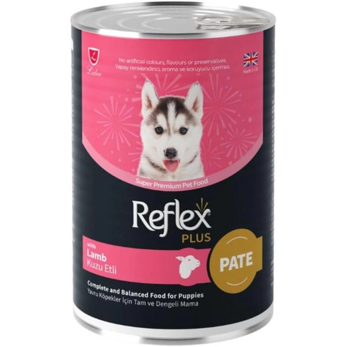 Reflex Plus Parça Kuzu Etli Ezme Yavru Köpek Konservesi 395gr
