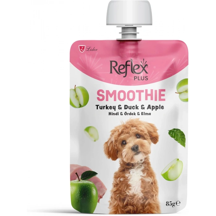 Reflex Plus Smoothie Hindi Etli Ördekli ve Elmalı Sıvı Köpek Ödülü 85gr