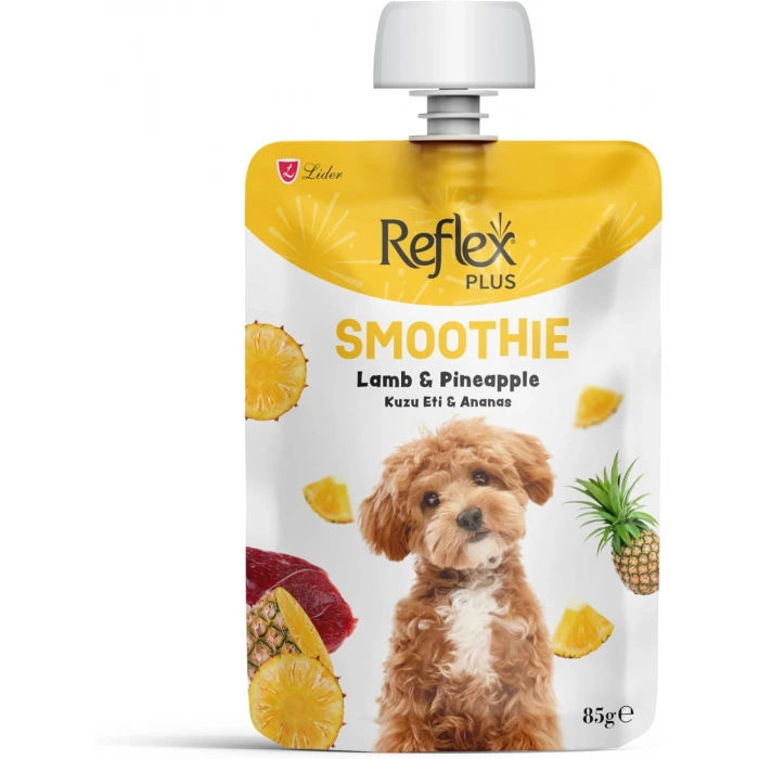 Reflex Plus Smoothie Kuzu Etli ve Ananaslı Likit Köpek Ödülü 85 Gr