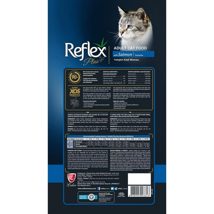 Reflex Plus Somonlu ve Pirinçli Yetişkin Kedi Maması 1,5kg