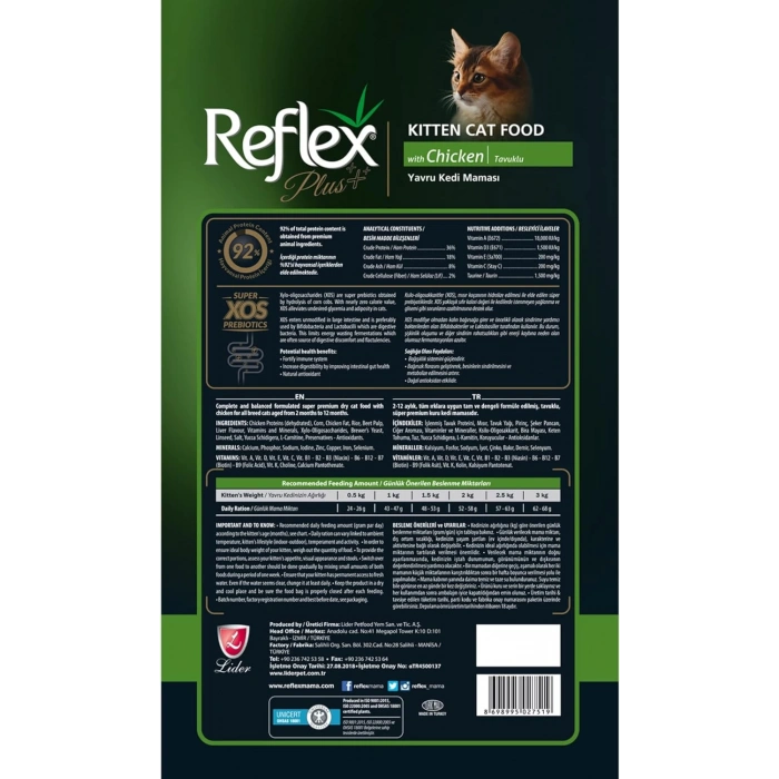 Reflex Plus Tavuklu Yavru Kedi Maması 1,5kg