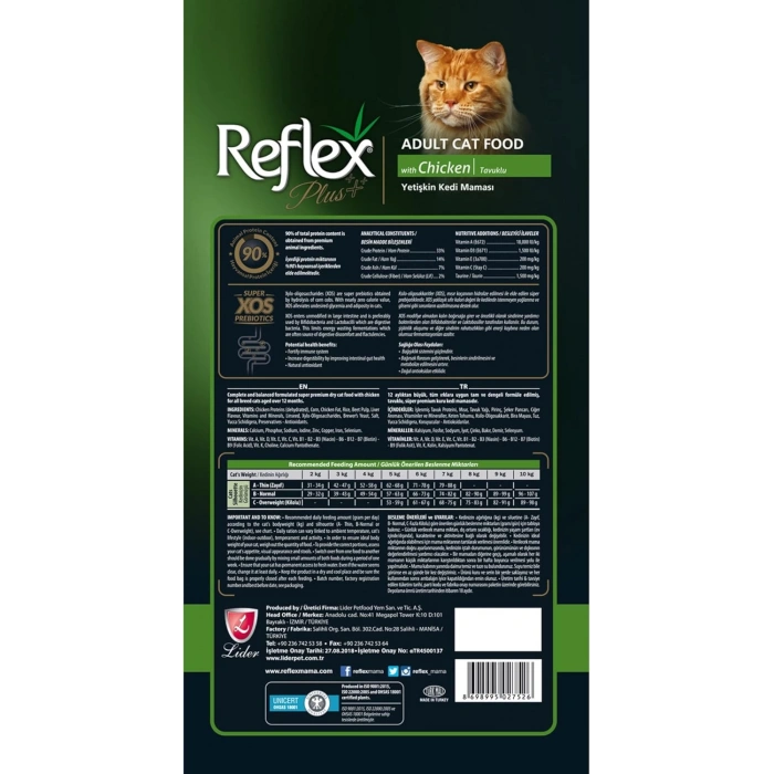 Reflex Plus Tavuklu Yetişkin Kedi Maması 1,5kg
