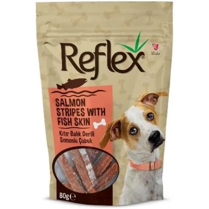Reflex Somon Balık Deri Sargılı Köpek Ödülü 80gr
