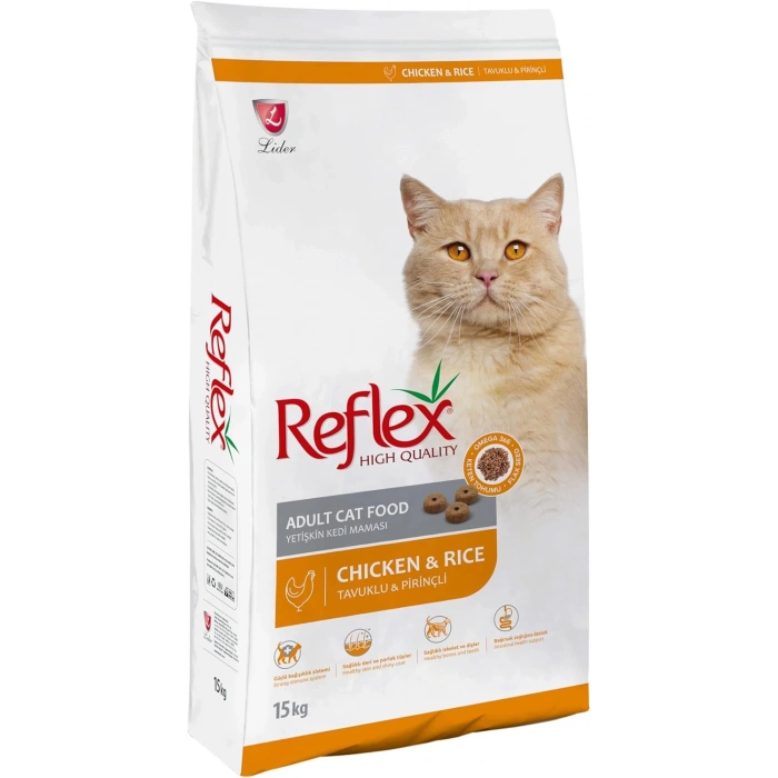 Reflex Tavuklu ve Pirinçli Yetişkin Kedi Maması 15kg