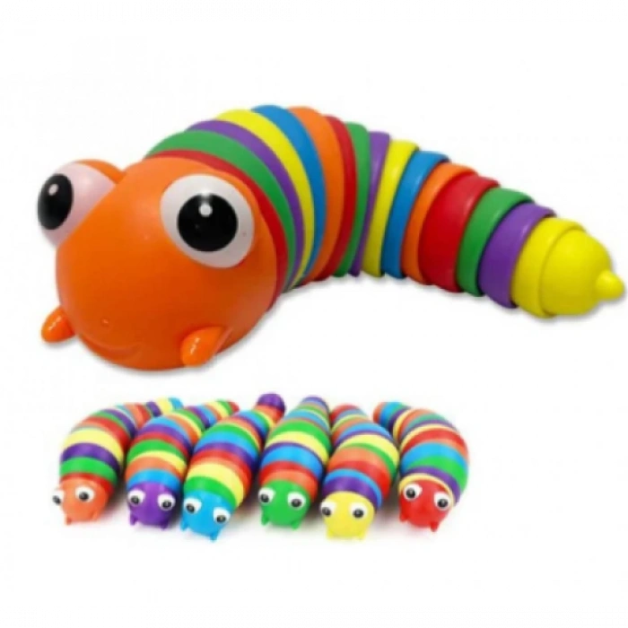 Renkli Tırtıl Kedi Oyuncağı