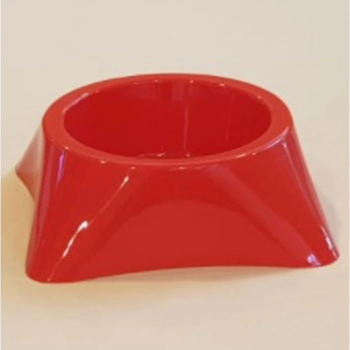 Renkli Yuvarlak Mama Kabı Tekli Plastik Büyük