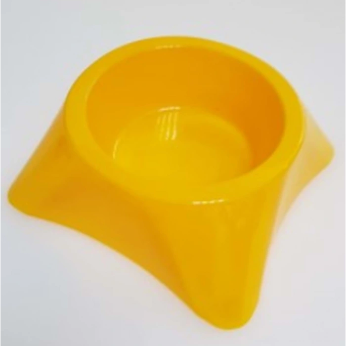 Renkli Yuvarlak Mama Kabı Tekli Plastik Büyük