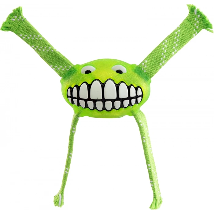 Rogz Flossy Grinz Oral Care Dog Toy Large Lime