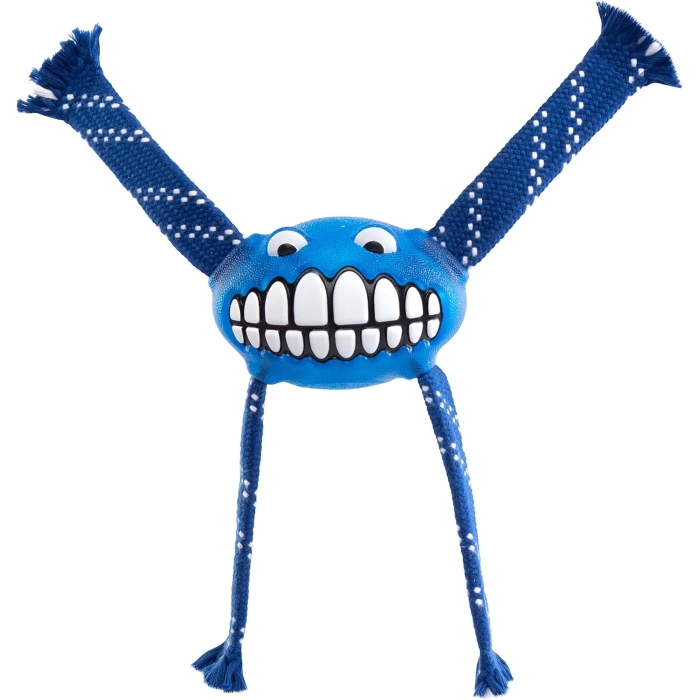 Rogz Flossy Grinz Oral Care Dog Toy Medium Blue