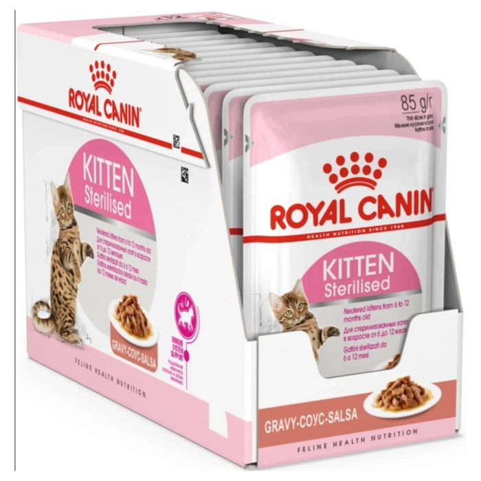 Royal Canin Cat Wet Food Sterilised Kitten Gravy 85 Gr