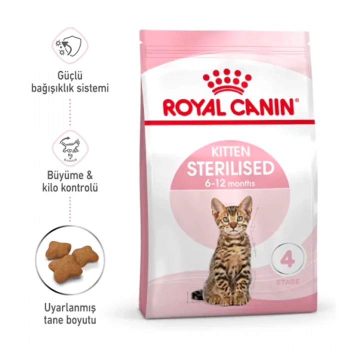 Royal Canin Kitten Sterilised Kısırlaştırılmış Yavru Kedi Maması 2kg