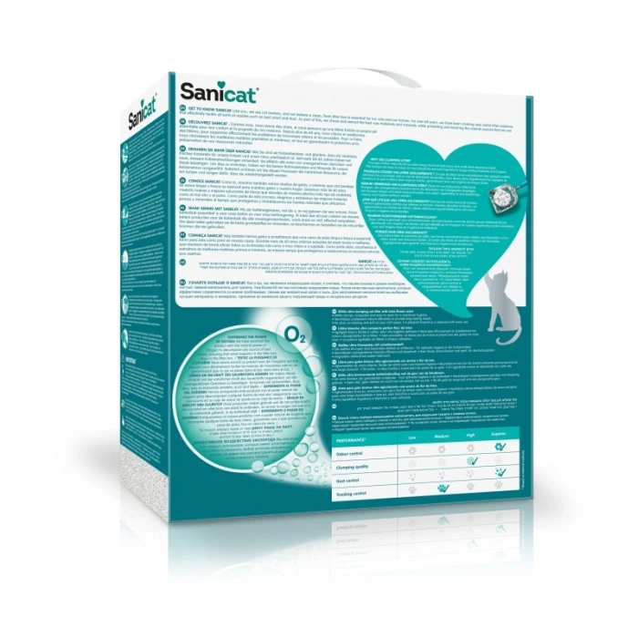 Sanicat Active White Topaklaşan Lotus Çiçeği Kokulu Bentonit Kedi Kumu 6 lt