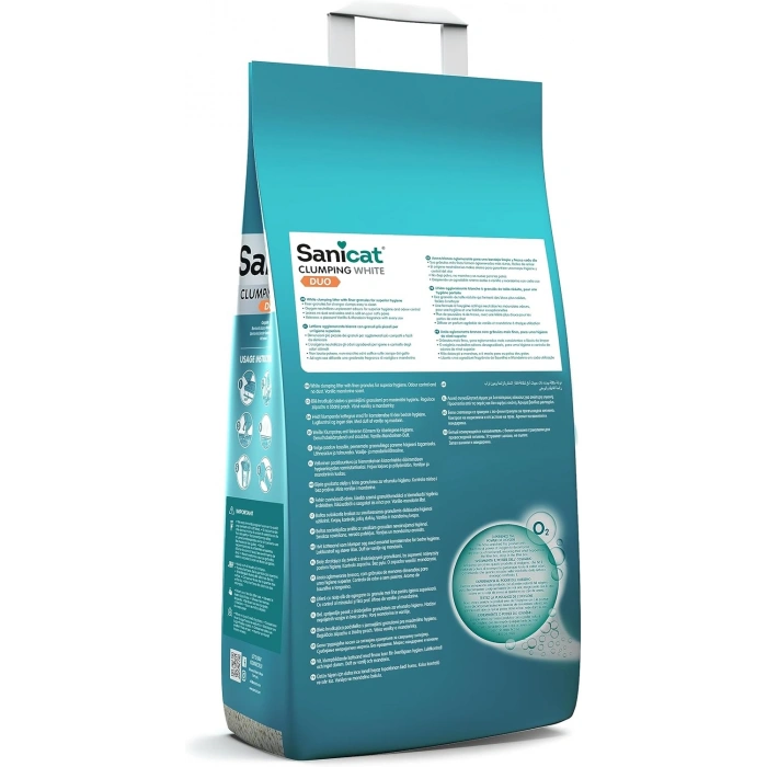 SaniCat Duo Vanilya ve Mandalin Kokulu Doğal Kedi Kumu 10 Lt
