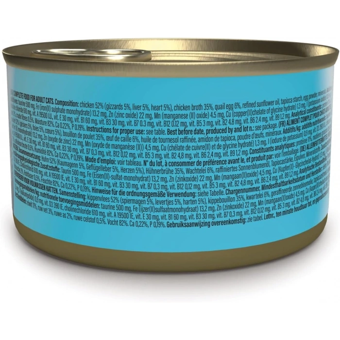 Schesir After Dark Pate Tavuk ve Bıldırcın Yumurtalı Yetişkin Kedi Konservesi 80gr