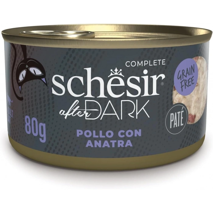 Schesir After Dark Pate Tavuk ve Ördekli Yetişkin Kedi Konservesi 80gr