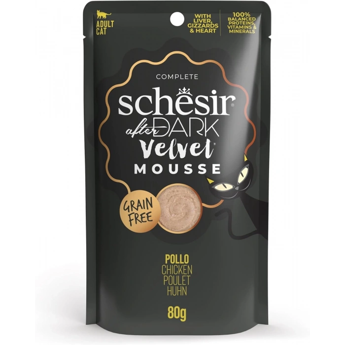 Schesir After Dark Pouch Tavuklu Tahılsız Yetişkin Kedi Konservesi 80gr