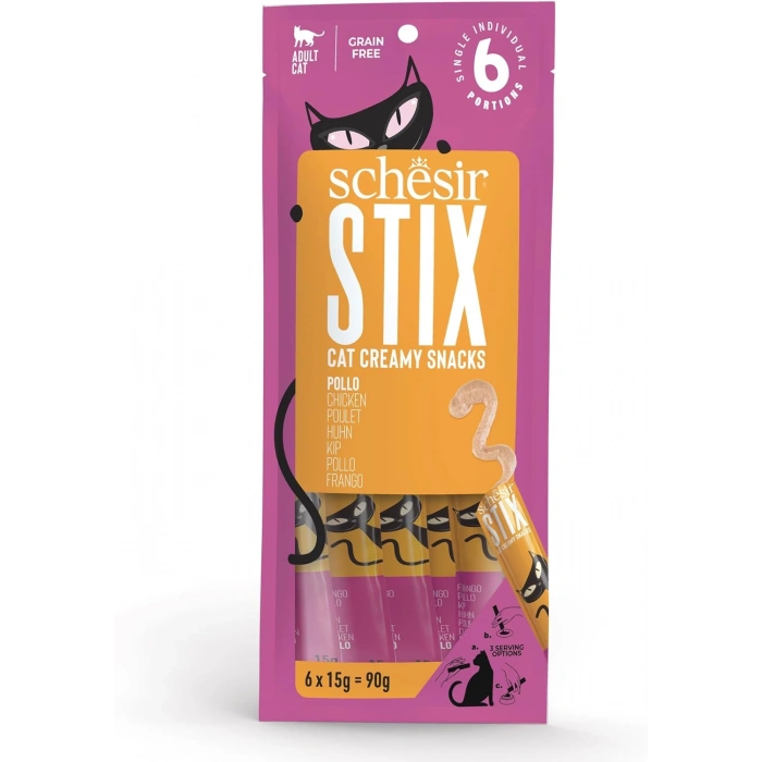 Schesir Cat Stix Tavuklu Krema Kedi Ödülü 6x15gr