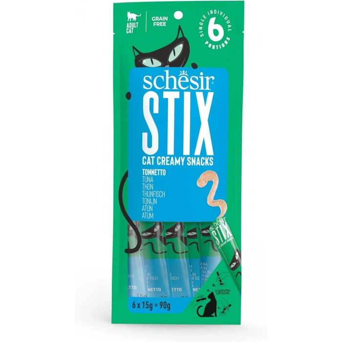Schesir Cat Stix Ton Balıklı Krema Kedi Ödülü 6x15gr