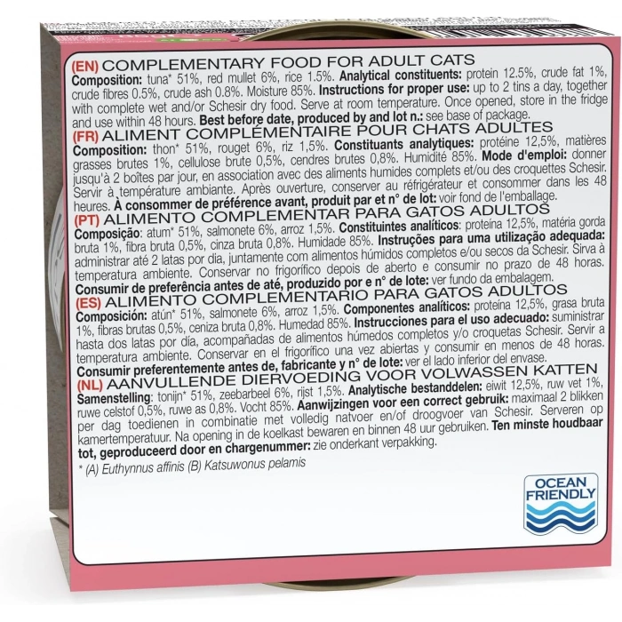 Schesir Jöle İçinde Ton Balıklı ve Barbunya Balıklı Kedi Konservesi 85gr