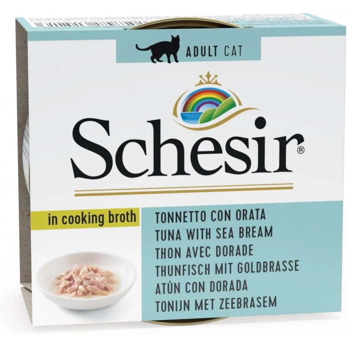 Schesir Soslu Ton Balıklı Çipuralı Kedi Konservesi 70 Gr