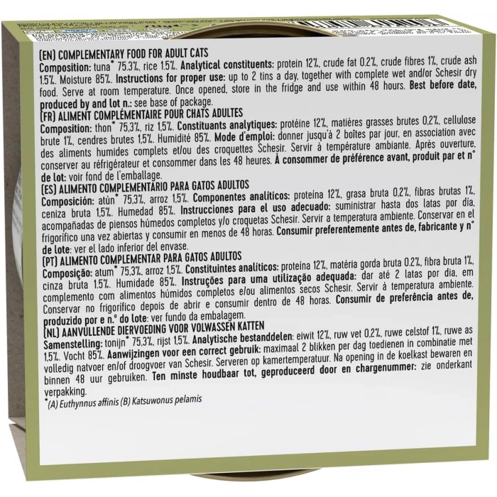 Schesir Soslu Ton Balıklı Kedi Konservesi 70 Gr