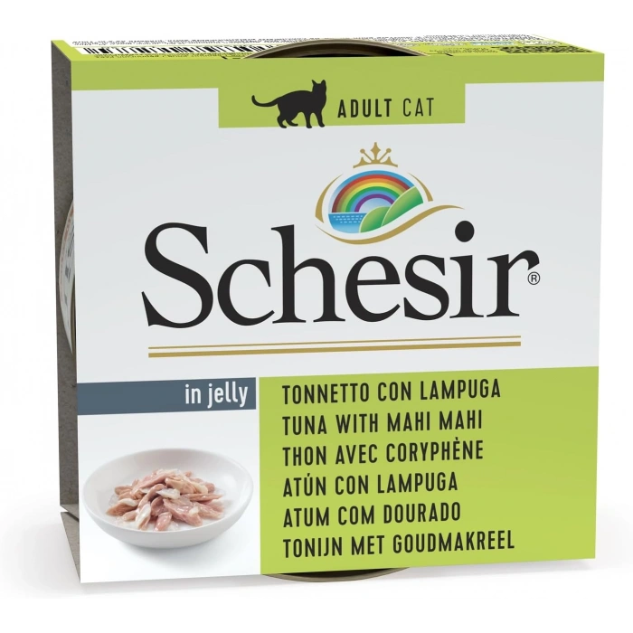 Schesir Ton Balığı ve Lambukalı (Mahi Mahi) Jöleli Kedi Konservesi 85 Gr