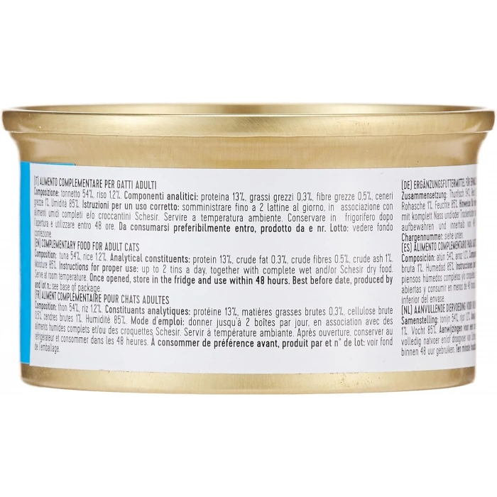 Schesir Ton Balıklı Naturel Yetişkin Kedi Yaş Maması 85gr