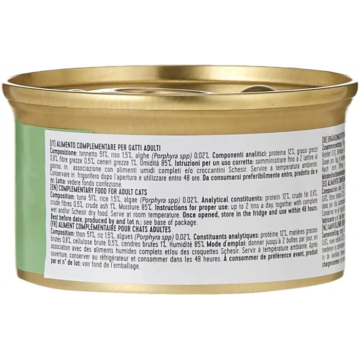 Schesir Ton Balıklı Ve Deniz Bitkili Yaş Kedi Maması 85gr