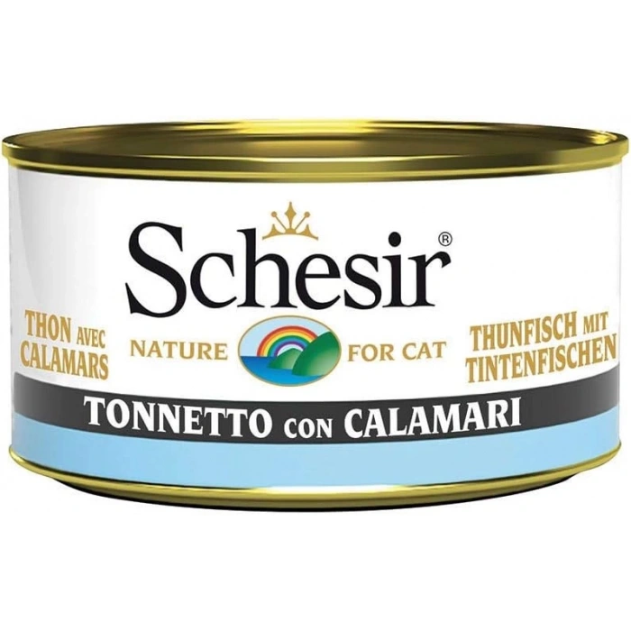 Schesir Ton Balıklı ve Kalamarlı Kedi Konservesi 85gr