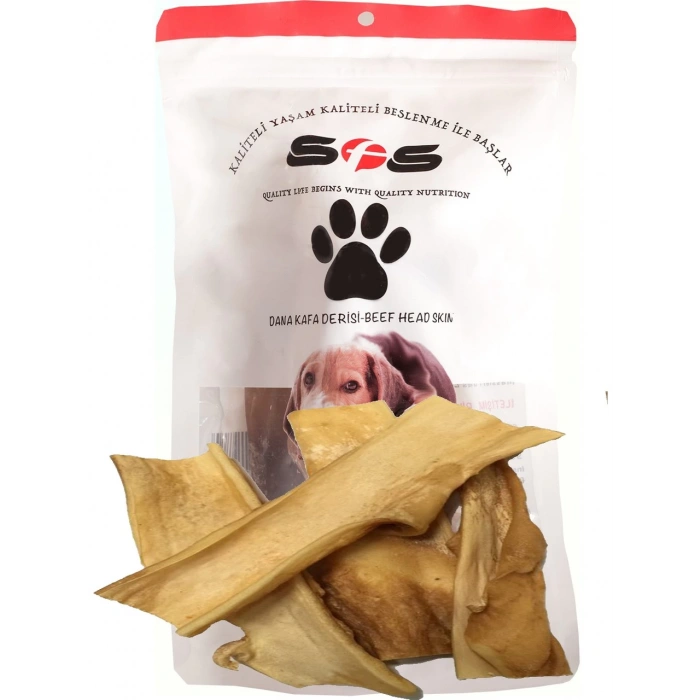 Sfs Kurutulmuş Dana Kafa Derisi 100 gr Köpek Ödülü