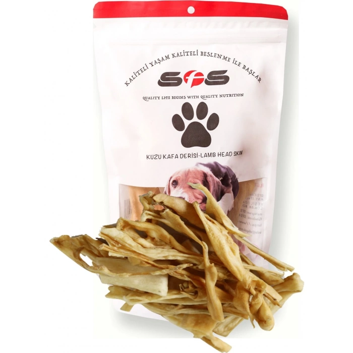 Sfs Kurutulmuş Kuzu Kafa Derisi 100 gr Köpek Ödülü