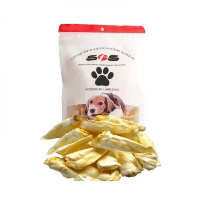 Sfs Kurutulmuş Kuzu Kulak 6Lı Köpek Ödülü