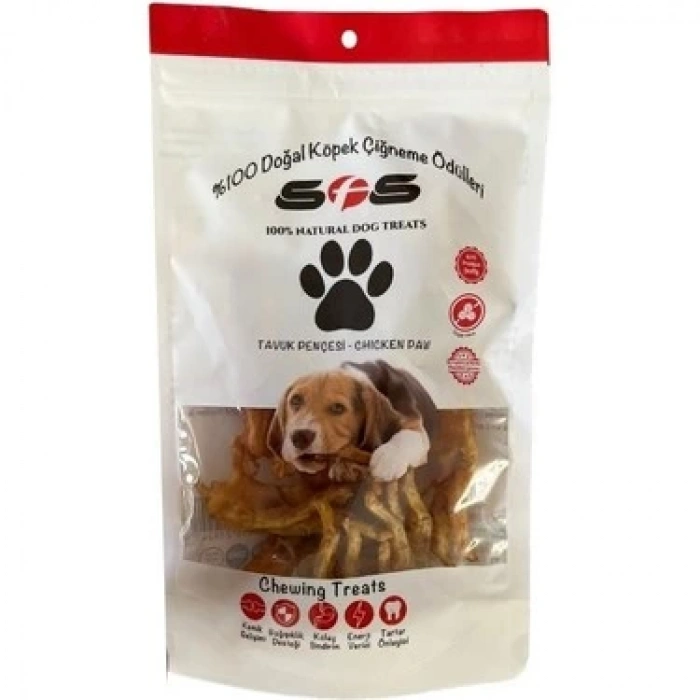 Sfs Kurutulmuş Tavuk Pençesi 100 gr Köpek Ödülü