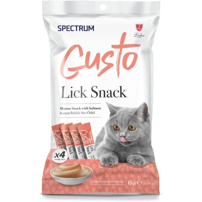 Spectrum Gusto Somonlu Sıvı Kedi Ödülü 4x15 gr
