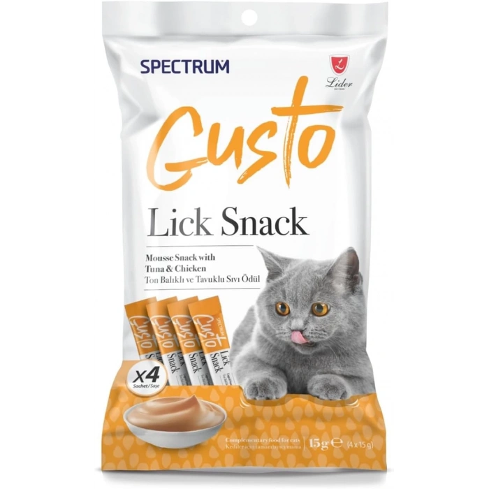 Spectrum Gusto Ton Balığı ve Tavuklu Sıvı Kedi Ödülü 4x15 gr