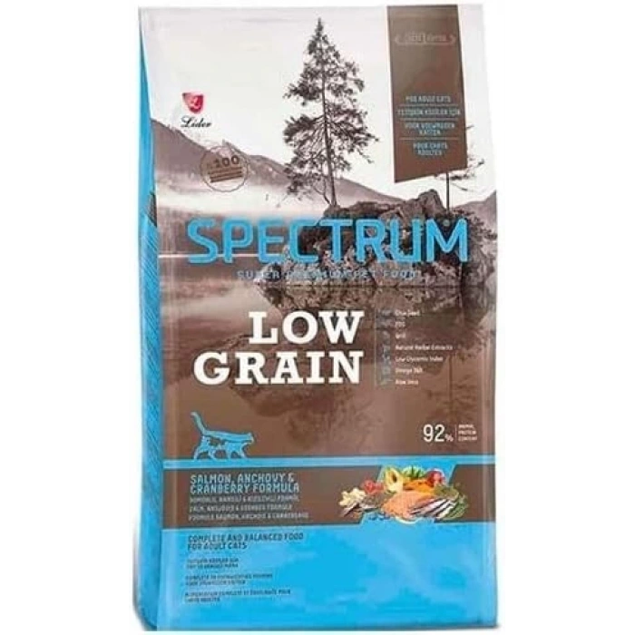 Spectrum Low Grain Somonlu&Hamsili&Kızılcıklı Yetişkin Kedi Maması 12 Kg
