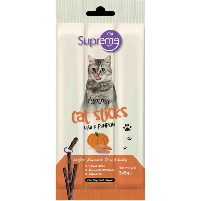 Supreme Cat Ton Balıklı ve Bal Kabaklı Stick 3x5 gr
