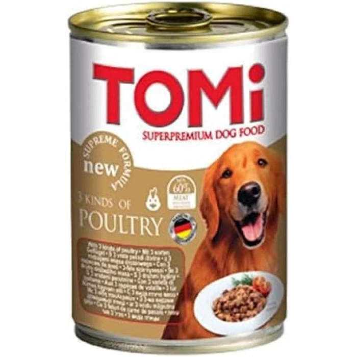Tomi 3 Çeşit Kanat Etli Köpek Konservesi 400 Gr.