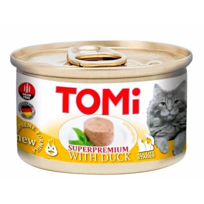 Tomi Ördekli Yetişkin Kedi Konservesi 85gr