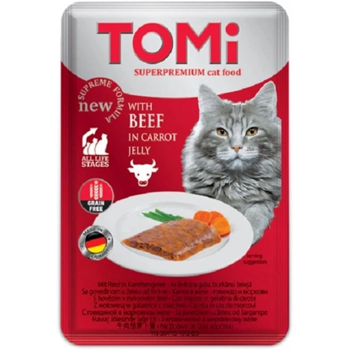 Tomi Pate Dana Etli ve Havuçlu Yetişkin Kedi Konservesi 100gr