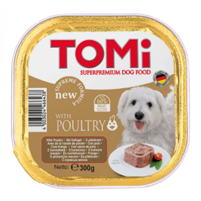 Tomi Pate Kümes Hayvanlı Yetişkin Köpek Konservesi 300gr