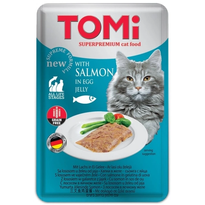 Tomi Pate Somon ve Yumurtalı Yetişkin Kedi Konservesi 100gr