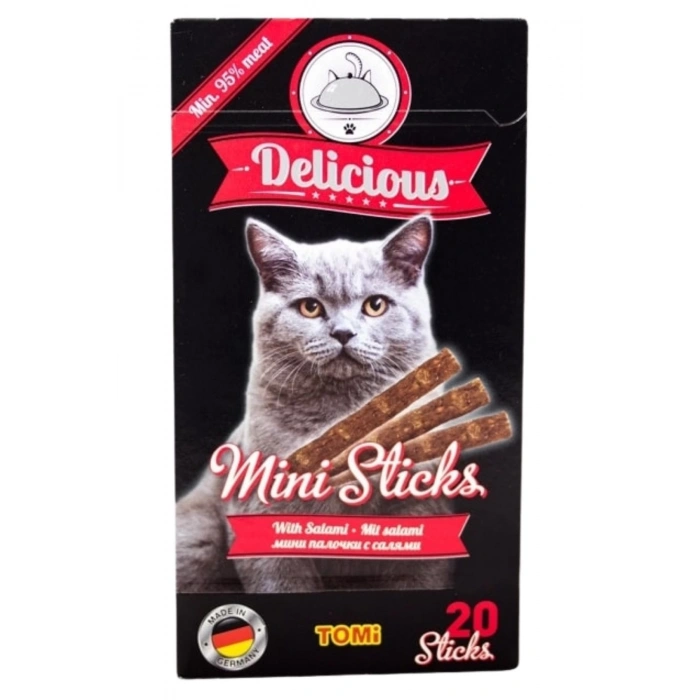 Tomi Salamlı Mini Kedi Ödül Çubuğu 2gr (20li)