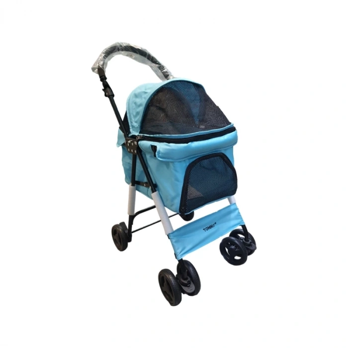 Tommy Evcil Hayvan Arabası 60*42,5*89,50 Turkuaz Max 15 Kg