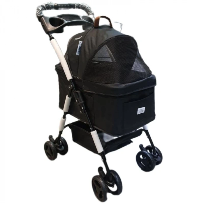 Tommy Evcil Hayvan Arabası 65*45*95 cm Siyah Max 15 Kg