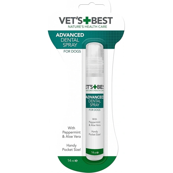 VETS BEST Naneli ve Aloe Veralı Köpek Ağız ve Diş Bakım Spreyi 14ml (Cep Boy)