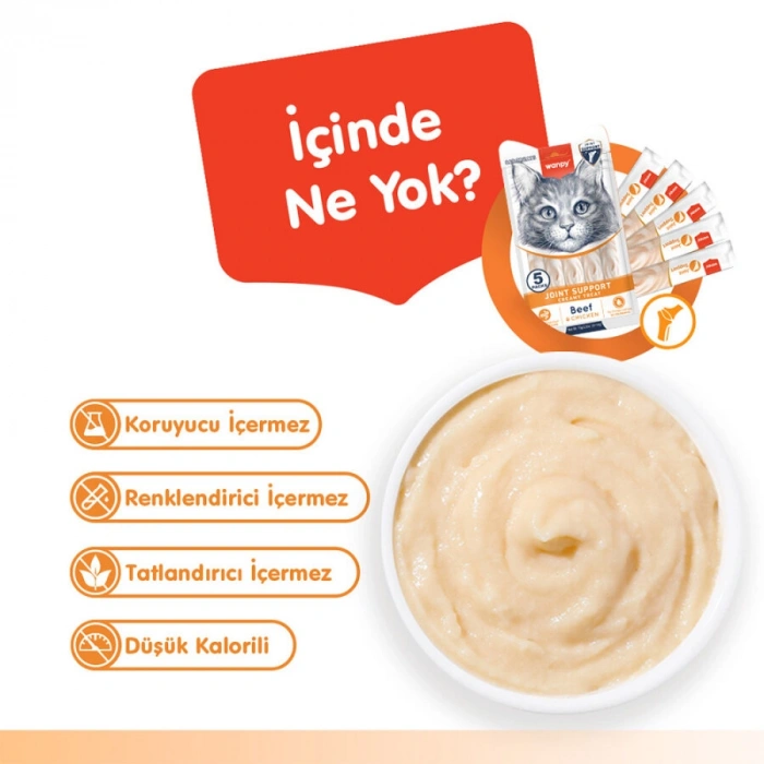 Wanpy Bone Support Sığır Eti&Tavuklu Kedi Ödülü 5x14gr